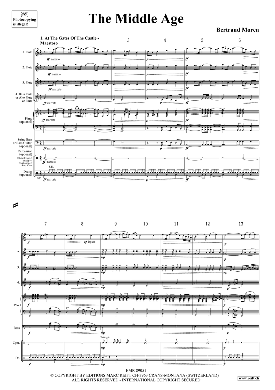The Middle Age The Middle Age Flute Quartet scores gallery preview page 4
