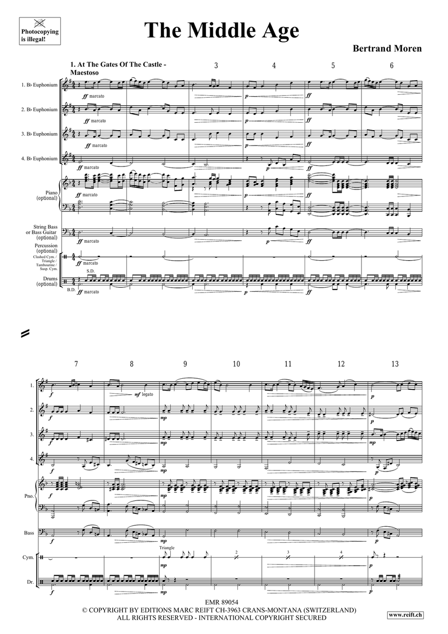 The Middle Age The Middle Age Euphonium Quartet scores gallery preview page 4