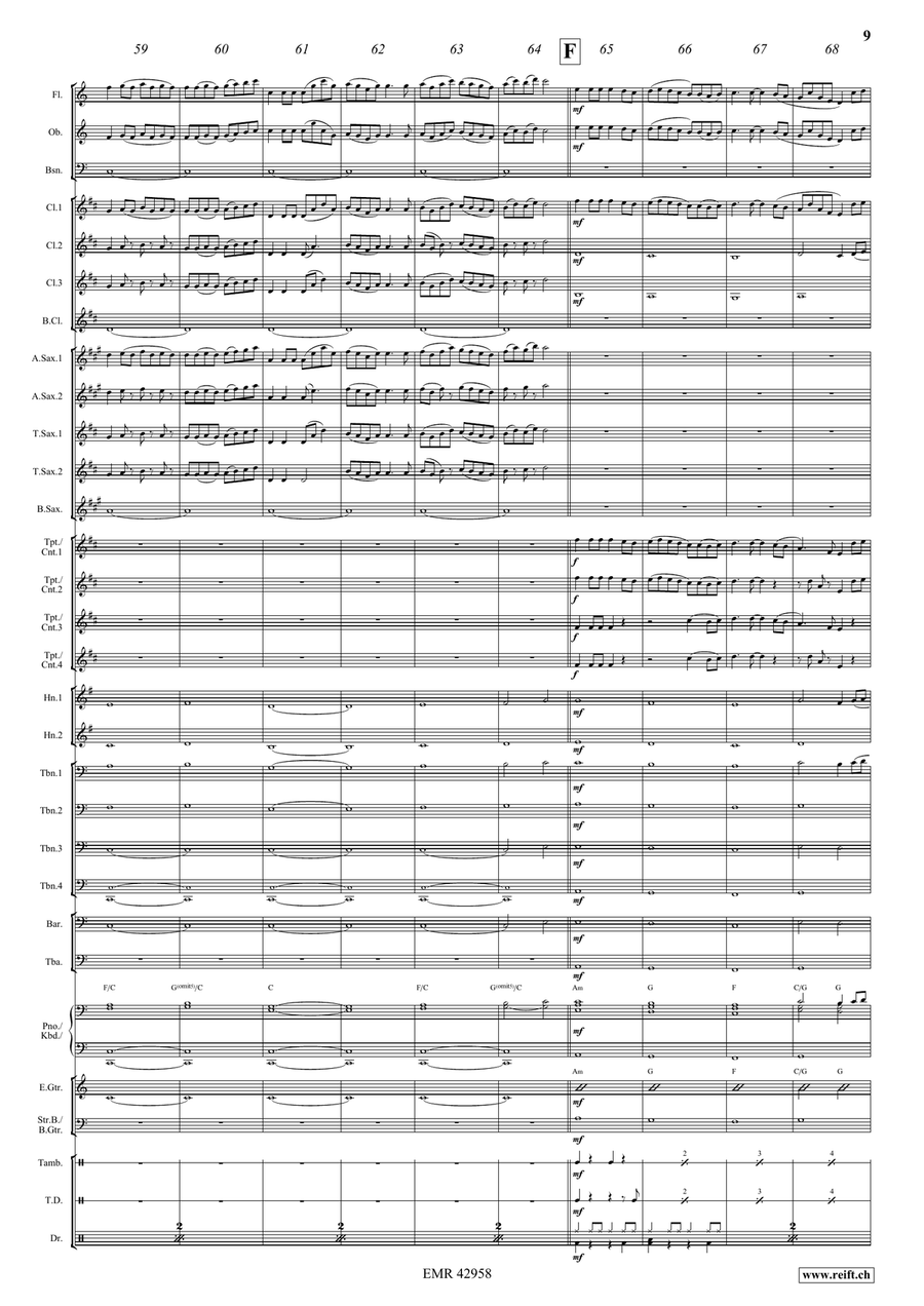 Dance Above The Rainbow Dance Above The Rainbow Concert Band scores gallery preview page 9
