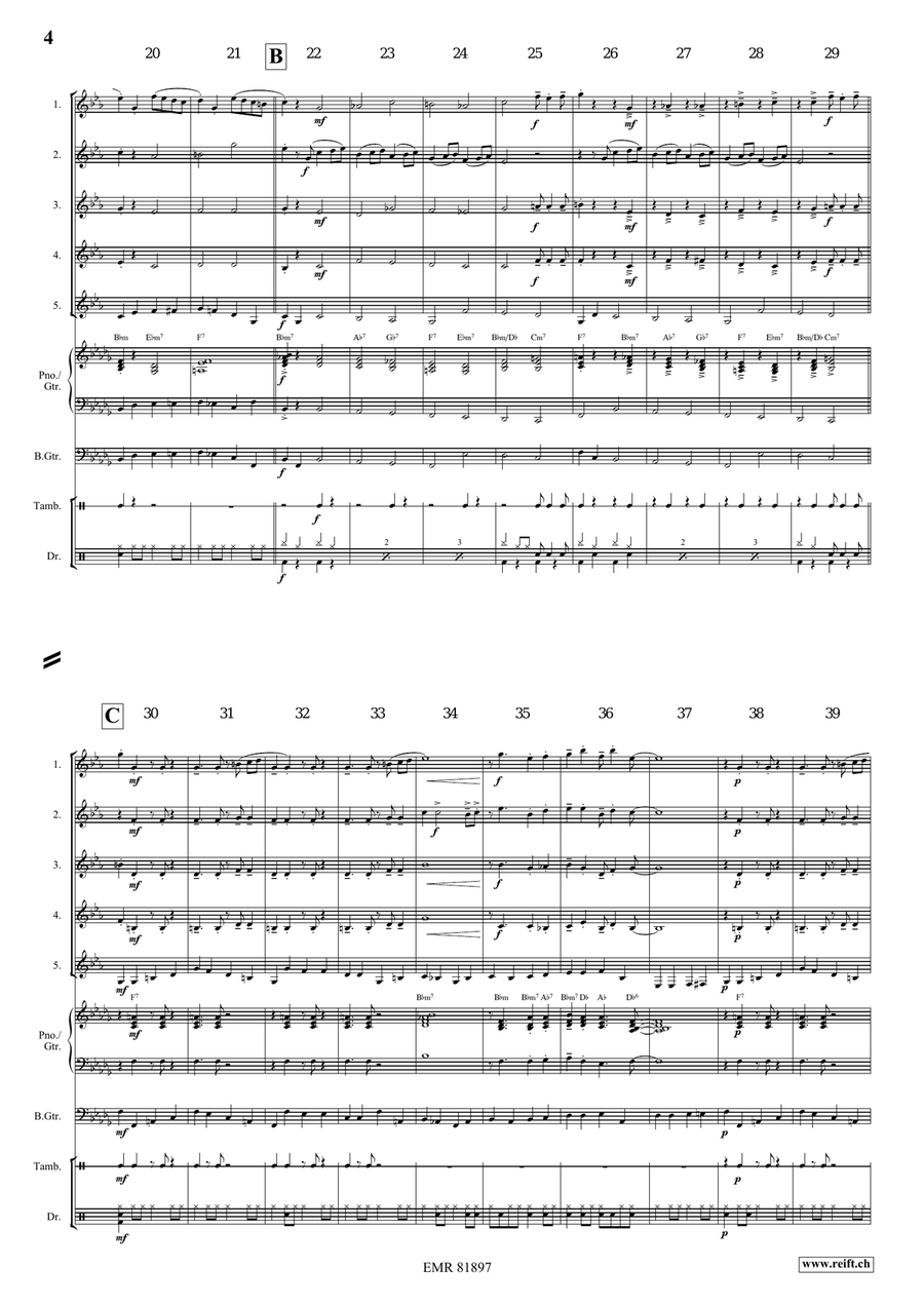 Gypsy Chorus by Jirka Kadlec Clarinet Quintet - Sheet Music page 4