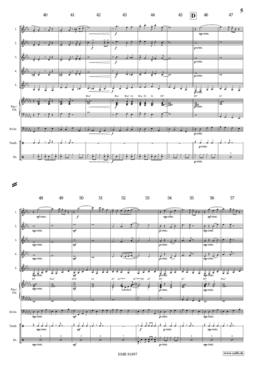 Gypsy Chorus by Jirka Kadlec Clarinet Quintet - Sheet Music page 5