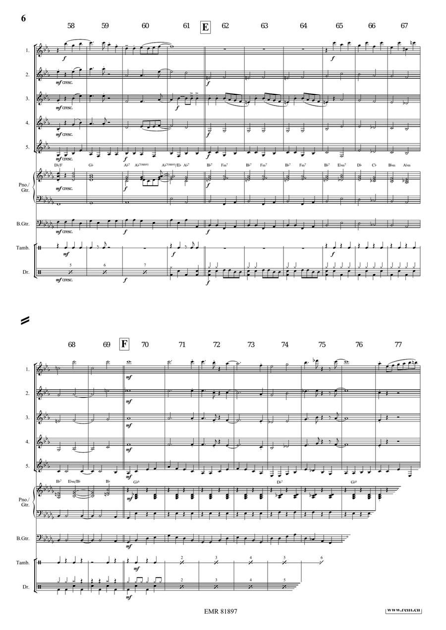Gypsy Chorus by Jirka Kadlec Clarinet Quintet - Sheet Music page 6