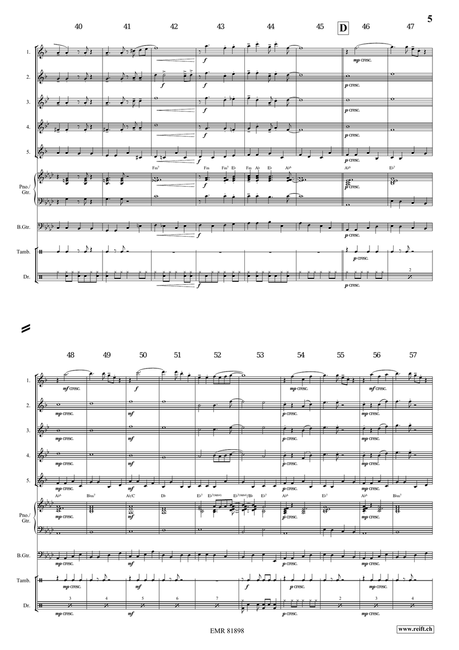 Gypsy Chorus Gypsy Chorus Saxophone Quintet scores gallery preview page 5