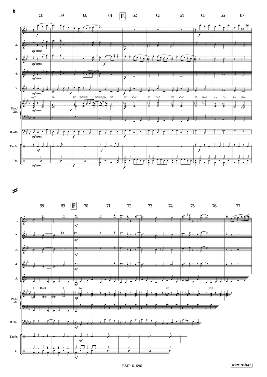 Gypsy Chorus Gypsy Chorus Saxophone Quintet scores gallery preview page 6