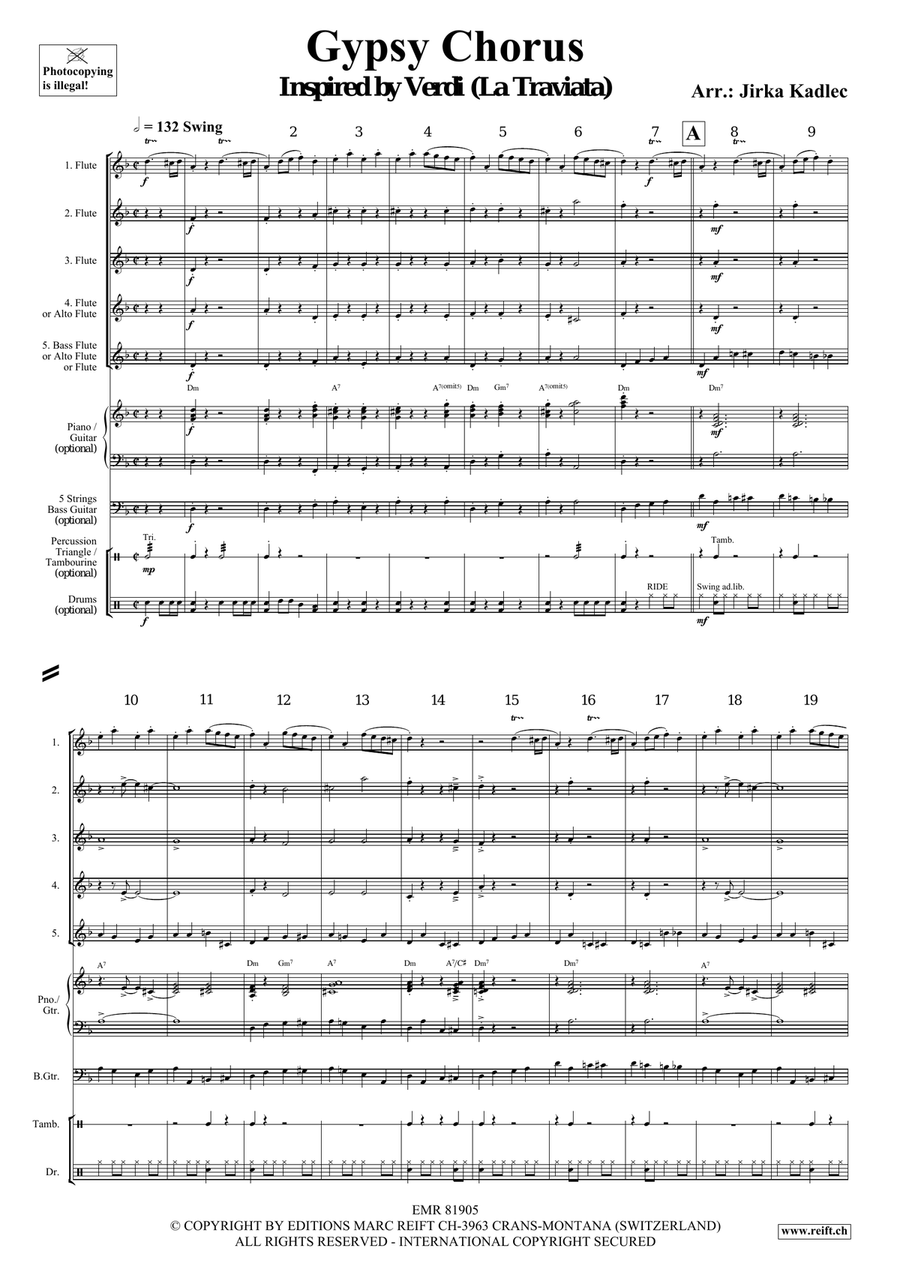 Gypsy Chorus Gypsy Chorus Flute scores gallery preview page 3