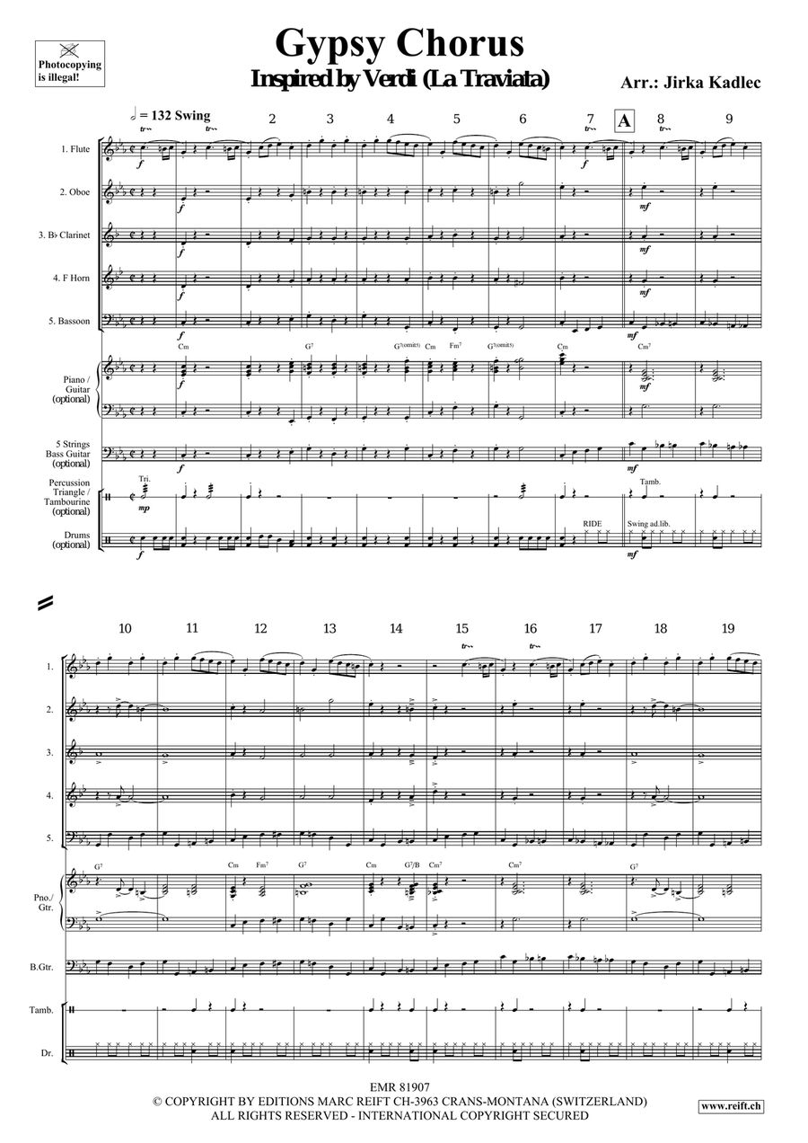 Gypsy Chorus Gypsy Chorus Woodwind Quintet scores gallery preview page 3
