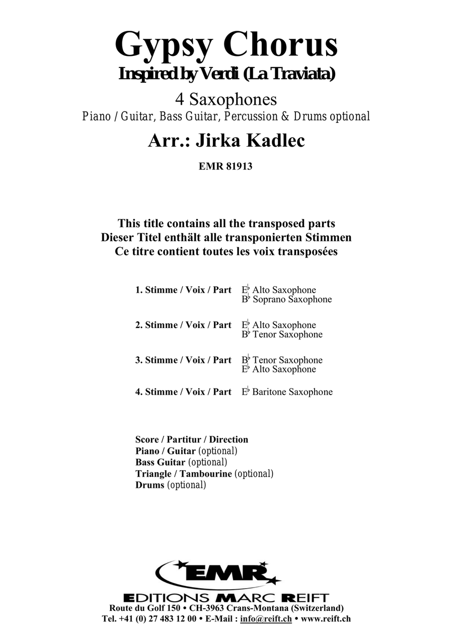 Gypsy Chorus Gypsy Chorus Saxophone Quartet scores gallery preview page 2
