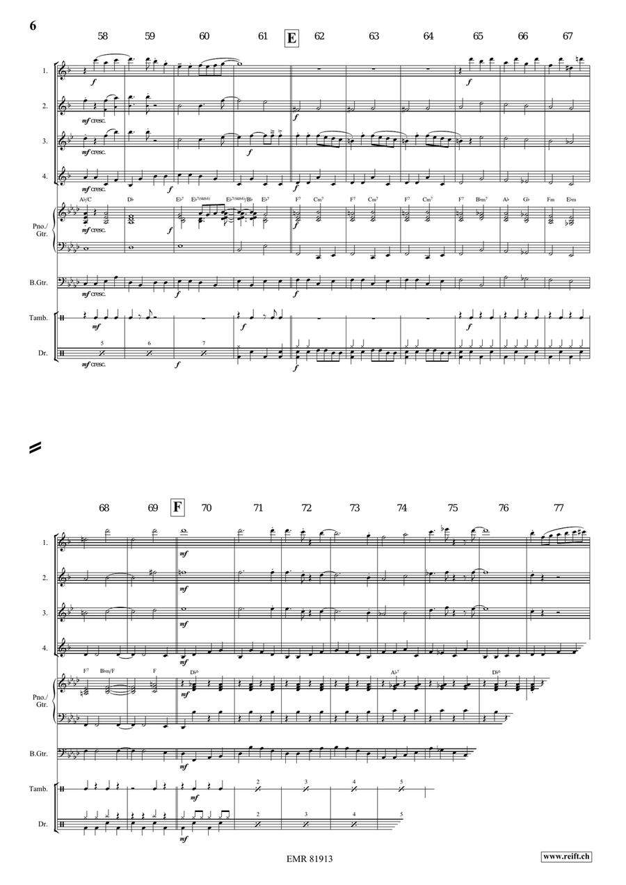 Gypsy Chorus Gypsy Chorus Saxophone Quartet scores gallery preview page 6