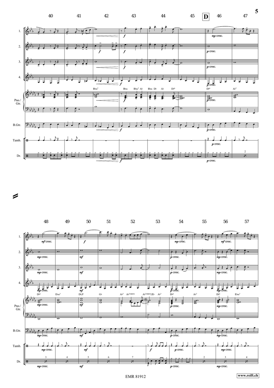 Gypsy Chorus Gypsy Chorus Clarinet Quartet scores gallery preview page 5