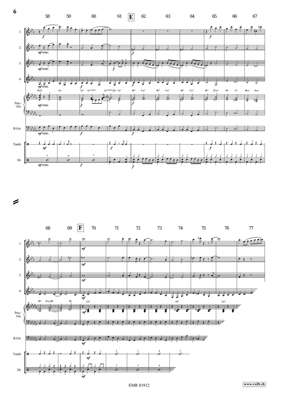 Gypsy Chorus Gypsy Chorus Clarinet Quartet scores gallery preview page 6