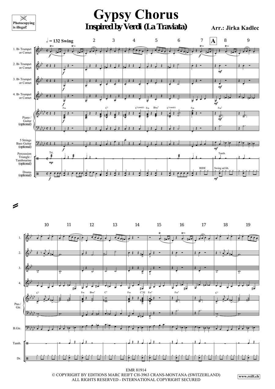 Gypsy Chorus Gypsy Chorus Cornet scores gallery preview page 3