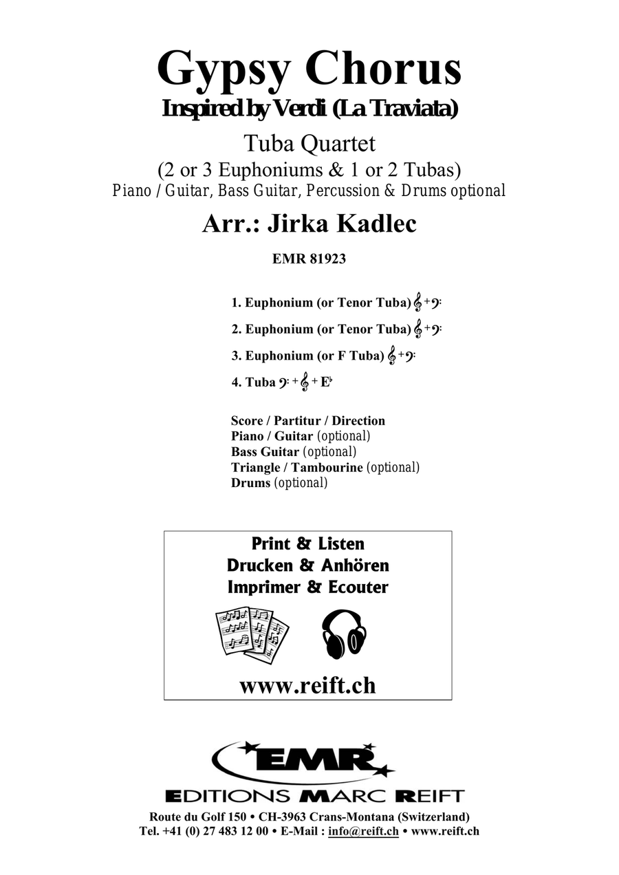 Gypsy Chorus Gypsy Chorus Tuba Quartet scores gallery preview page 2