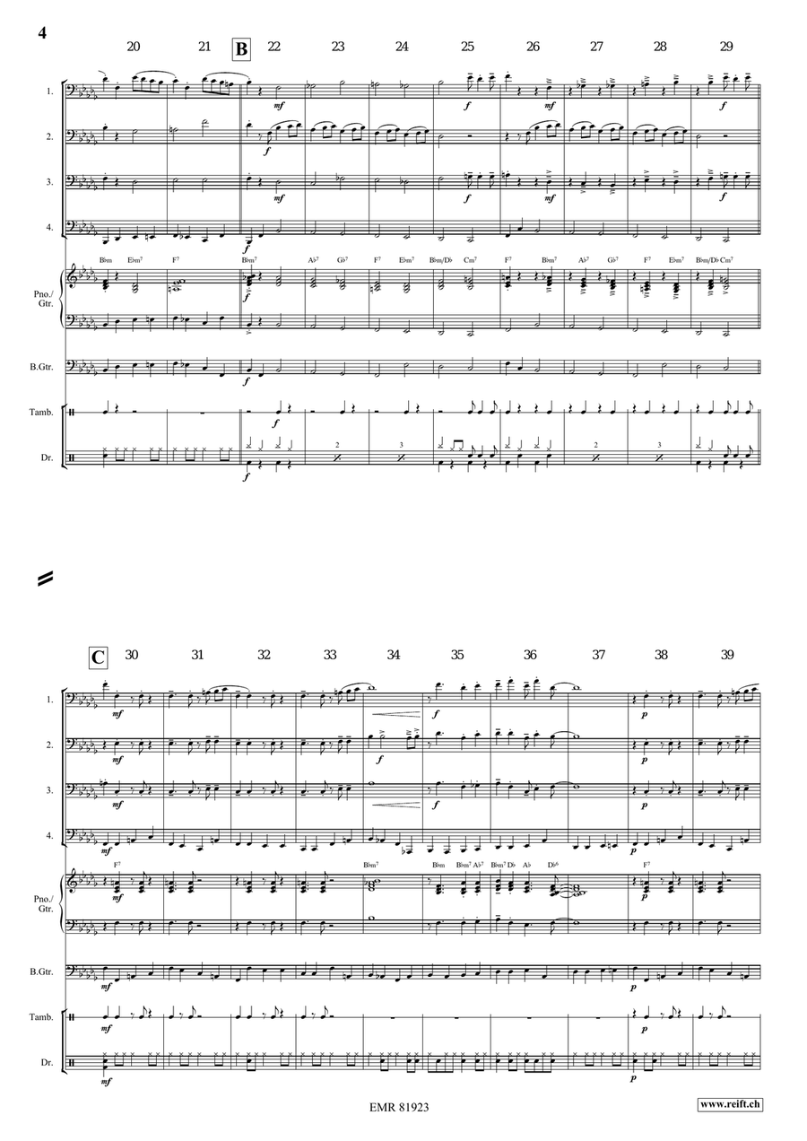 Gypsy Chorus Gypsy Chorus Tuba Quartet scores gallery preview page 4