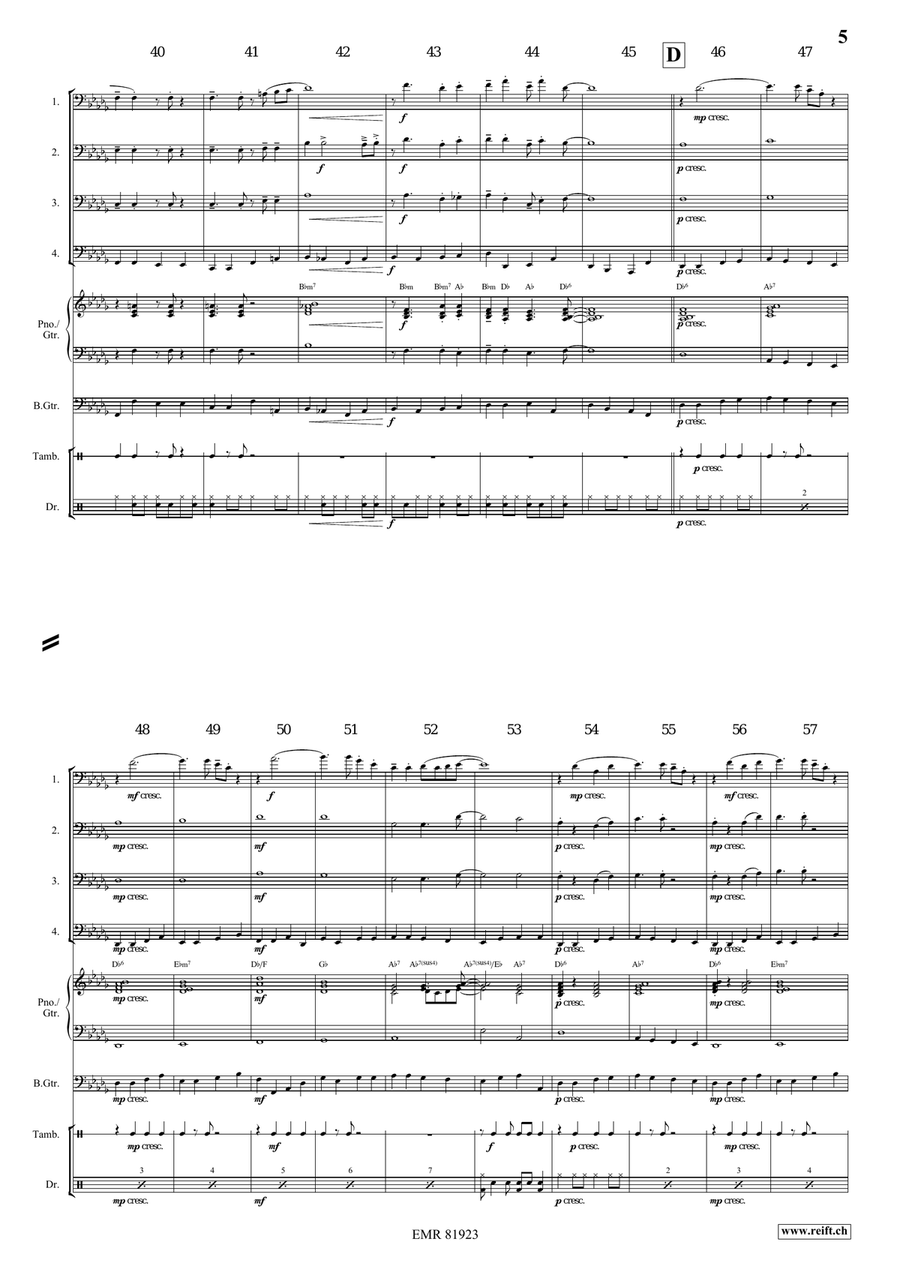 Gypsy Chorus Gypsy Chorus Tuba Quartet scores gallery preview page 5