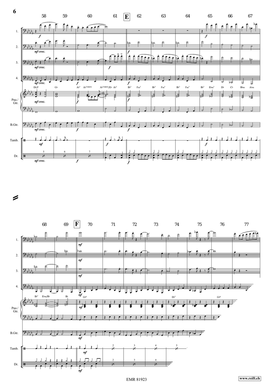 Gypsy Chorus Gypsy Chorus Tuba Quartet scores gallery preview page 6