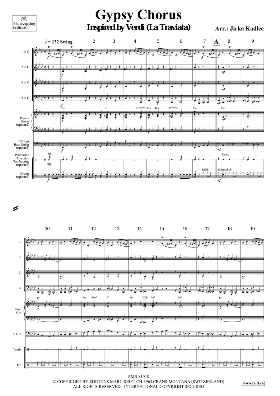 Gypsy Chorus Gypsy Chorus Woodwind Quartet scores gallery preview page 3