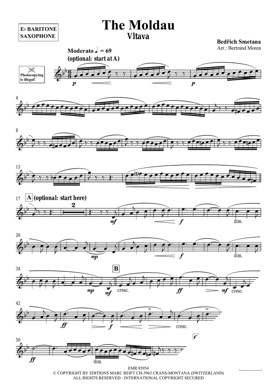 The Moldau The Moldau Baritone Saxophone scores gallery preview page 3