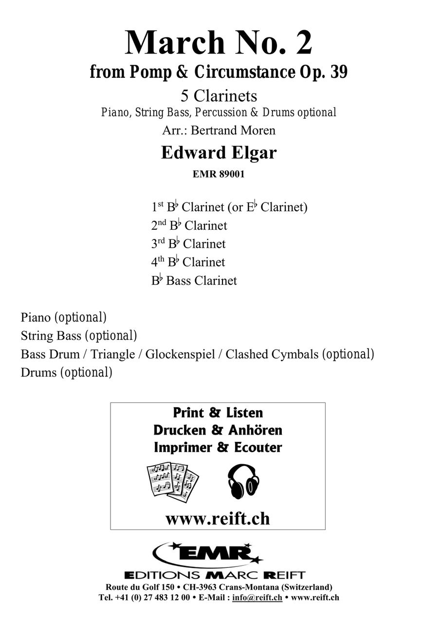 March No. 2 March No. 2 Clarinet Quintet scores gallery preview page 2