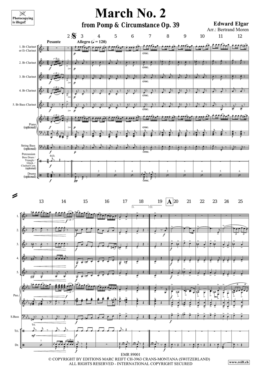March No. 2 March No. 2 Clarinet Quintet scores gallery preview page 3