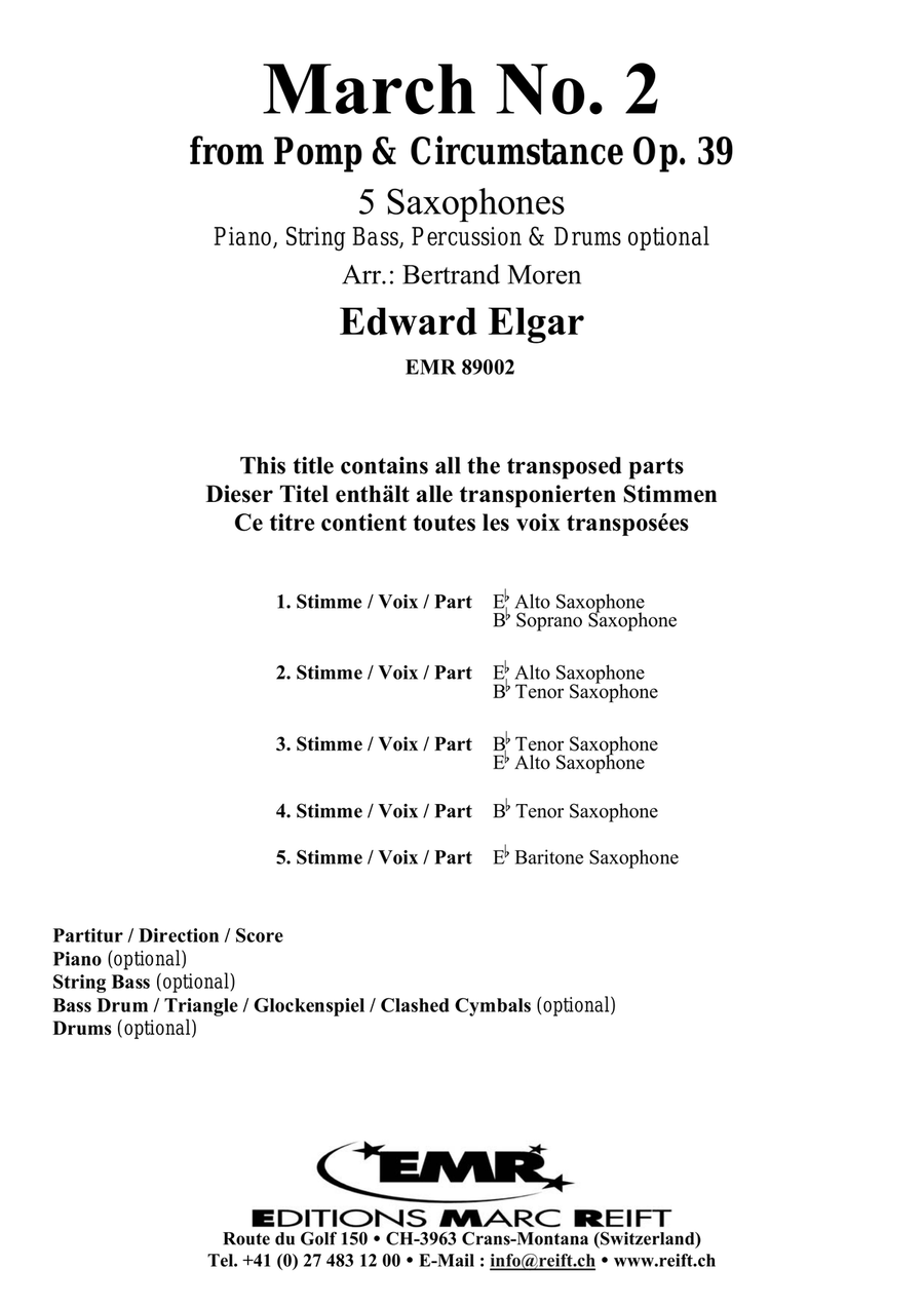 March No. 2 March No. 2 Saxophone Quintet scores gallery preview page 2