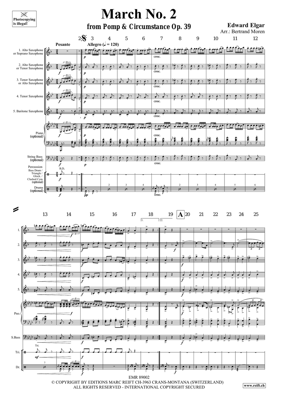 March No. 2 March No. 2 Saxophone Quintet scores gallery preview page 3