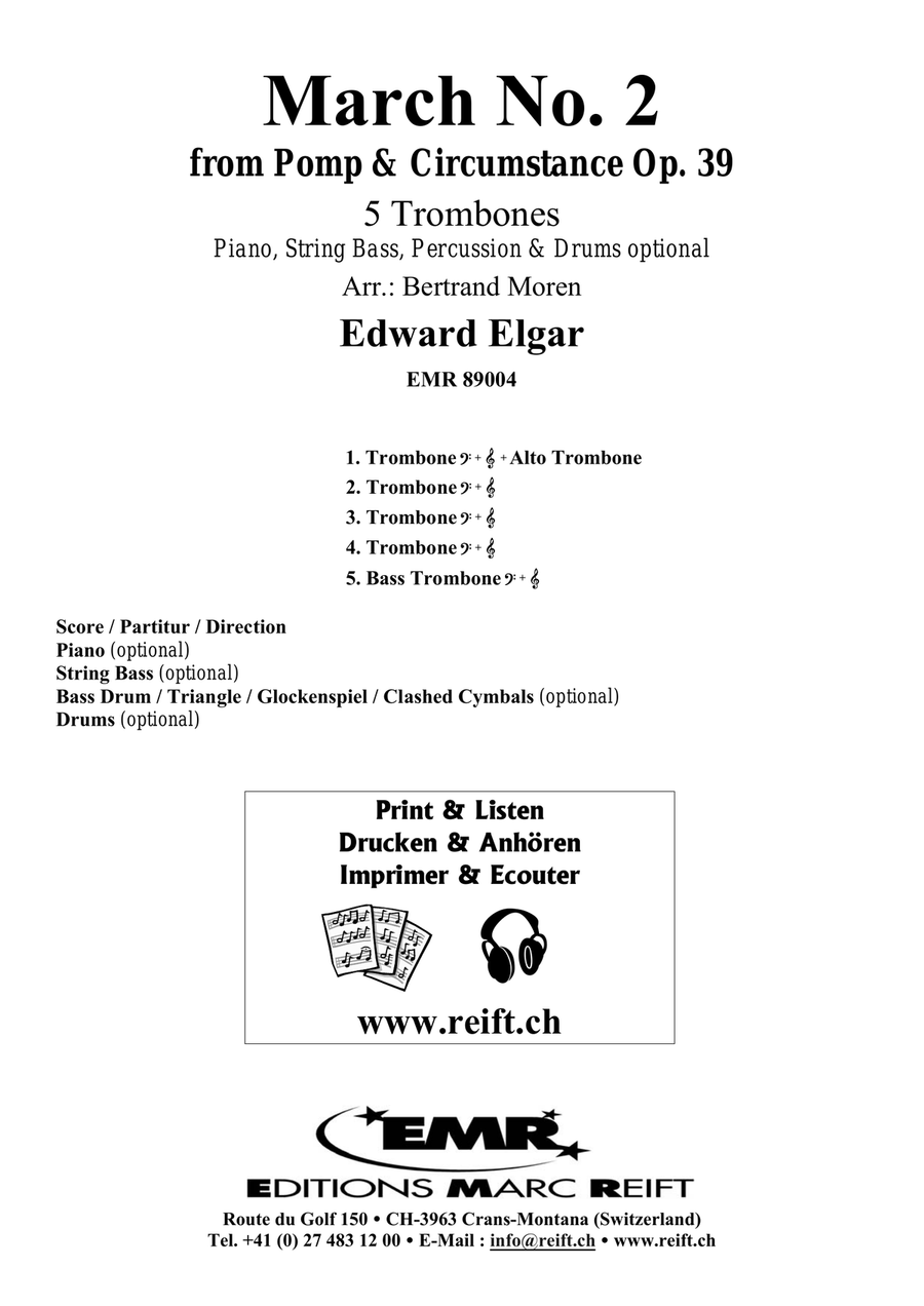 March No. 2 March No. 2 Trombone scores gallery preview page 2