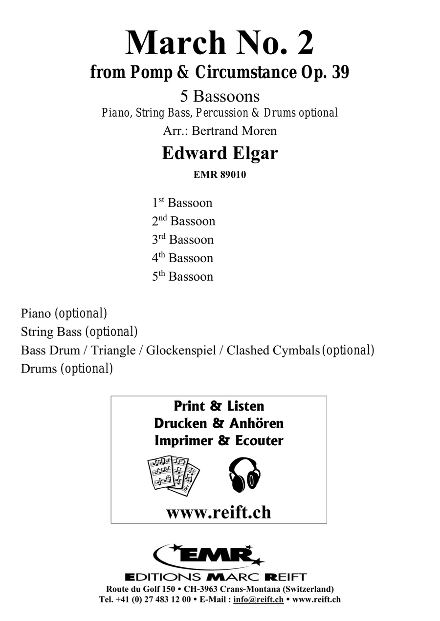 March No. 2 March No. 2 Bassoon scores gallery preview page 2