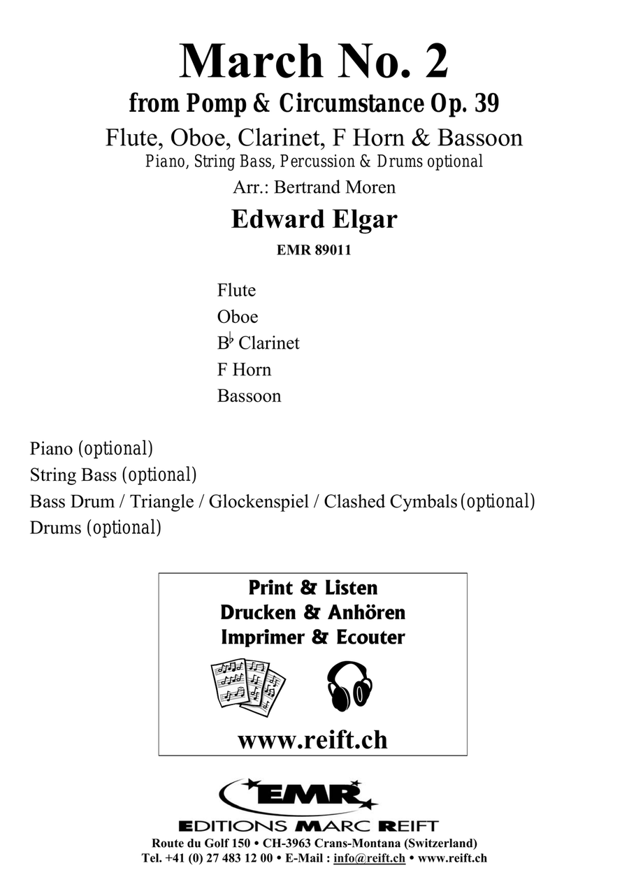 March No. 2 Woodwind Quintet scores gallery preview page 2