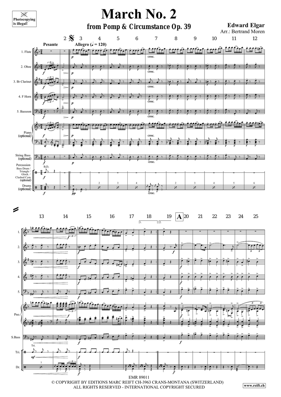 March No. 2 Woodwind Quintet scores gallery preview page 3
