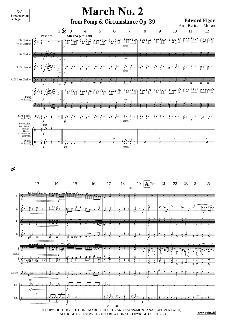 March No. 2 March No. 2 Clarinet Quartet scores gallery preview page 3