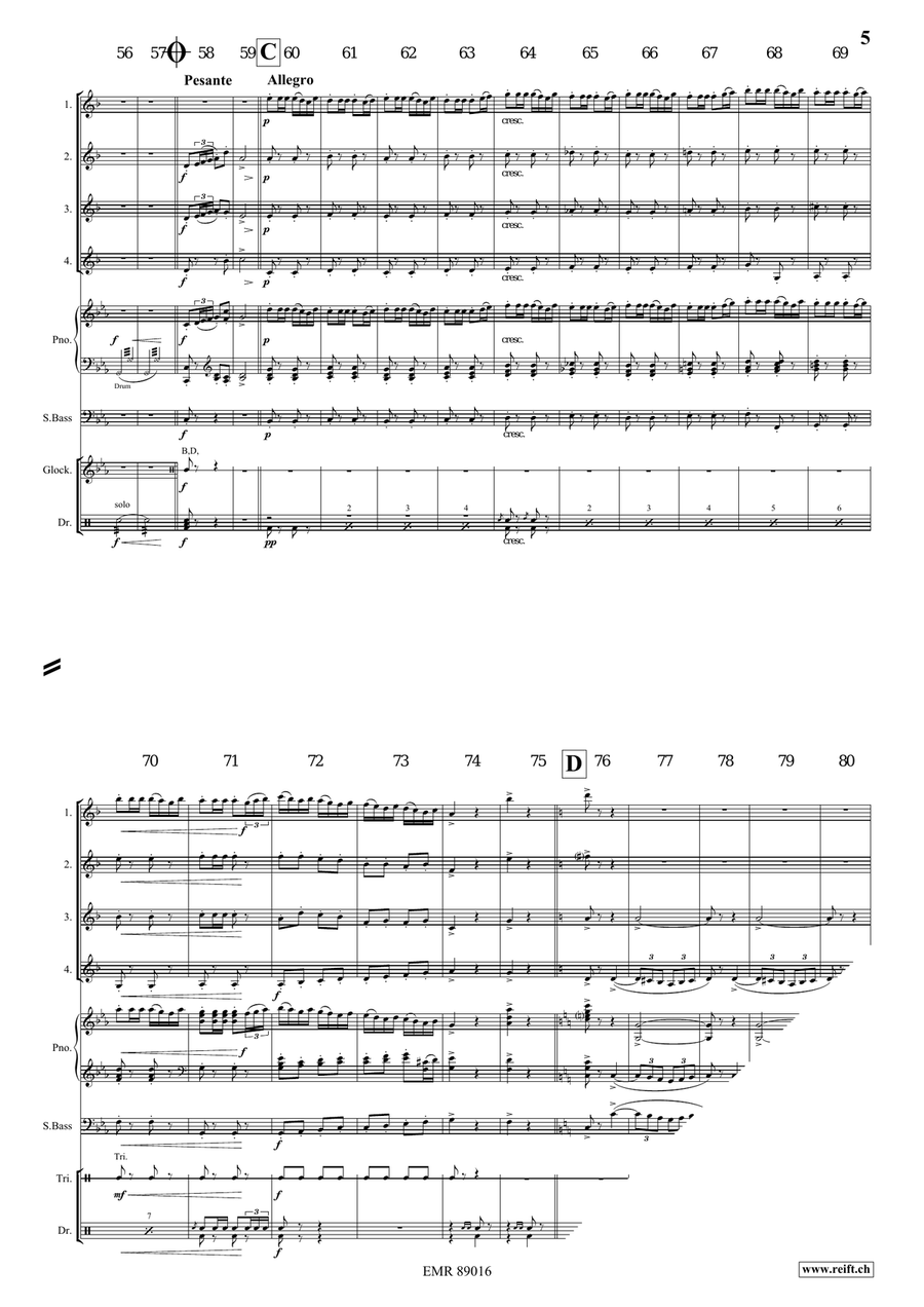 March No. 2 March No. 2 Clarinet Quartet scores gallery preview page 5