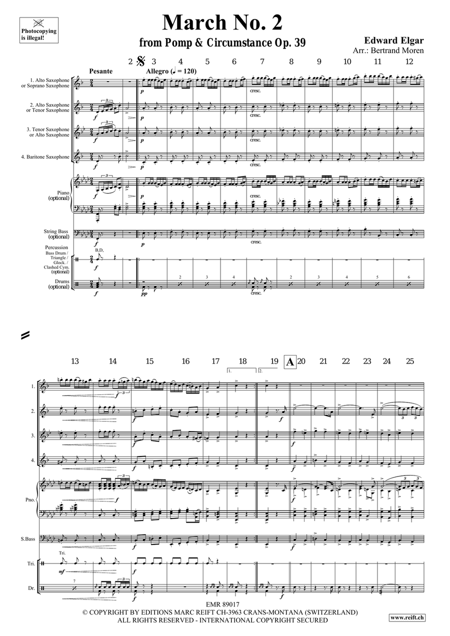 March No. 2 March No. 2 Saxophone Quartet scores gallery preview page 3