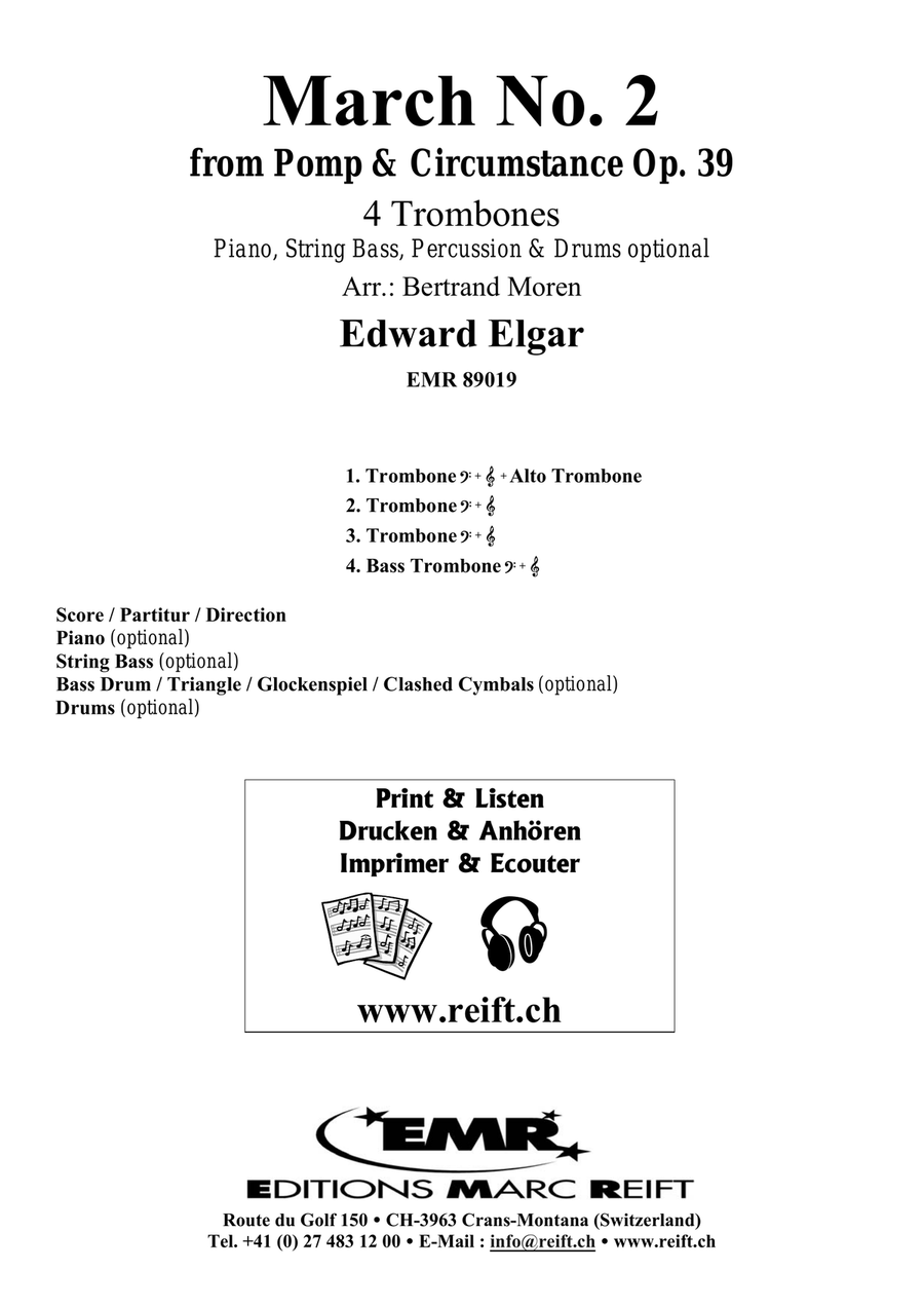 March No. 2 March No. 2 Trombone Quartet scores gallery preview page 2