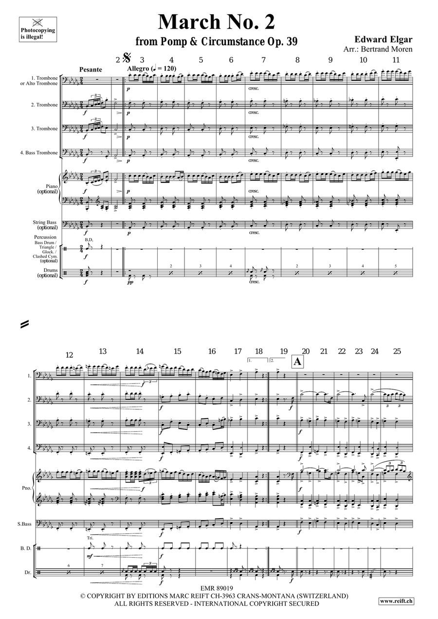 March No. 2 March No. 2 Trombone Quartet scores gallery preview page 3