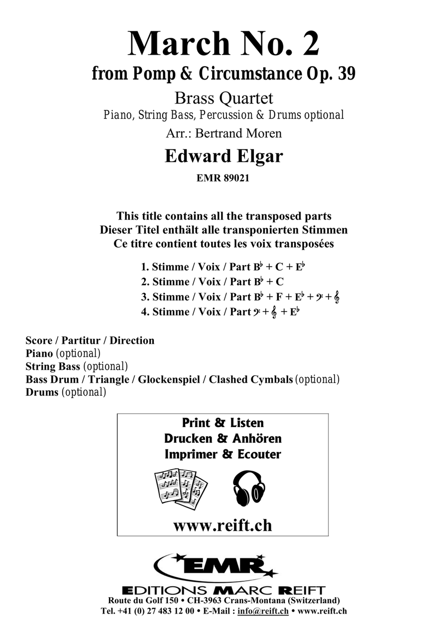 March No. 2 March No. 2 Brass Quartet scores gallery preview page 2