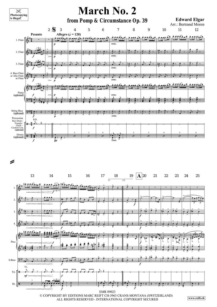 March No. 2 March No. 2 Flute Quartet scores gallery preview page 3