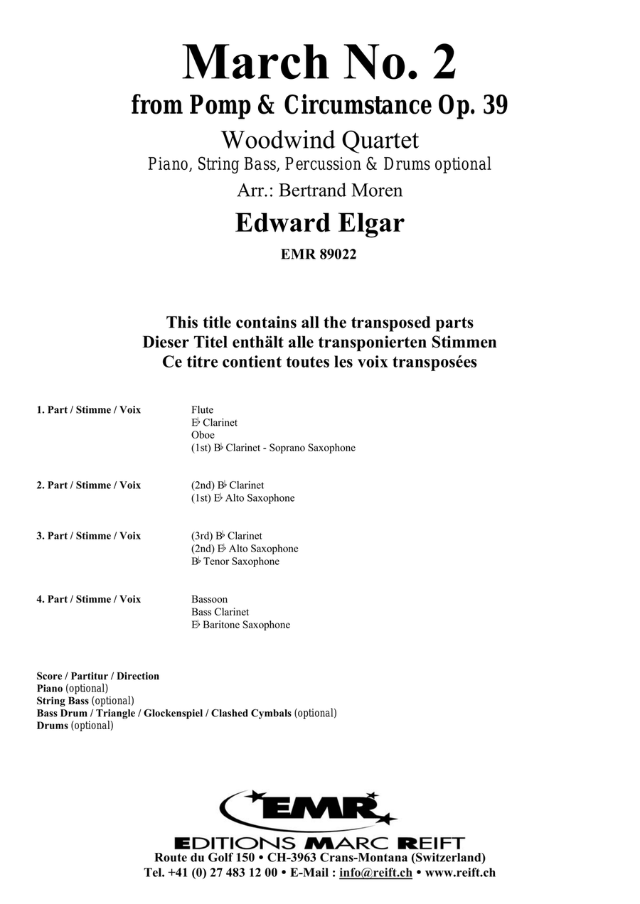 March No. 2 March No. 2 Woodwind Quartet scores gallery preview page 2