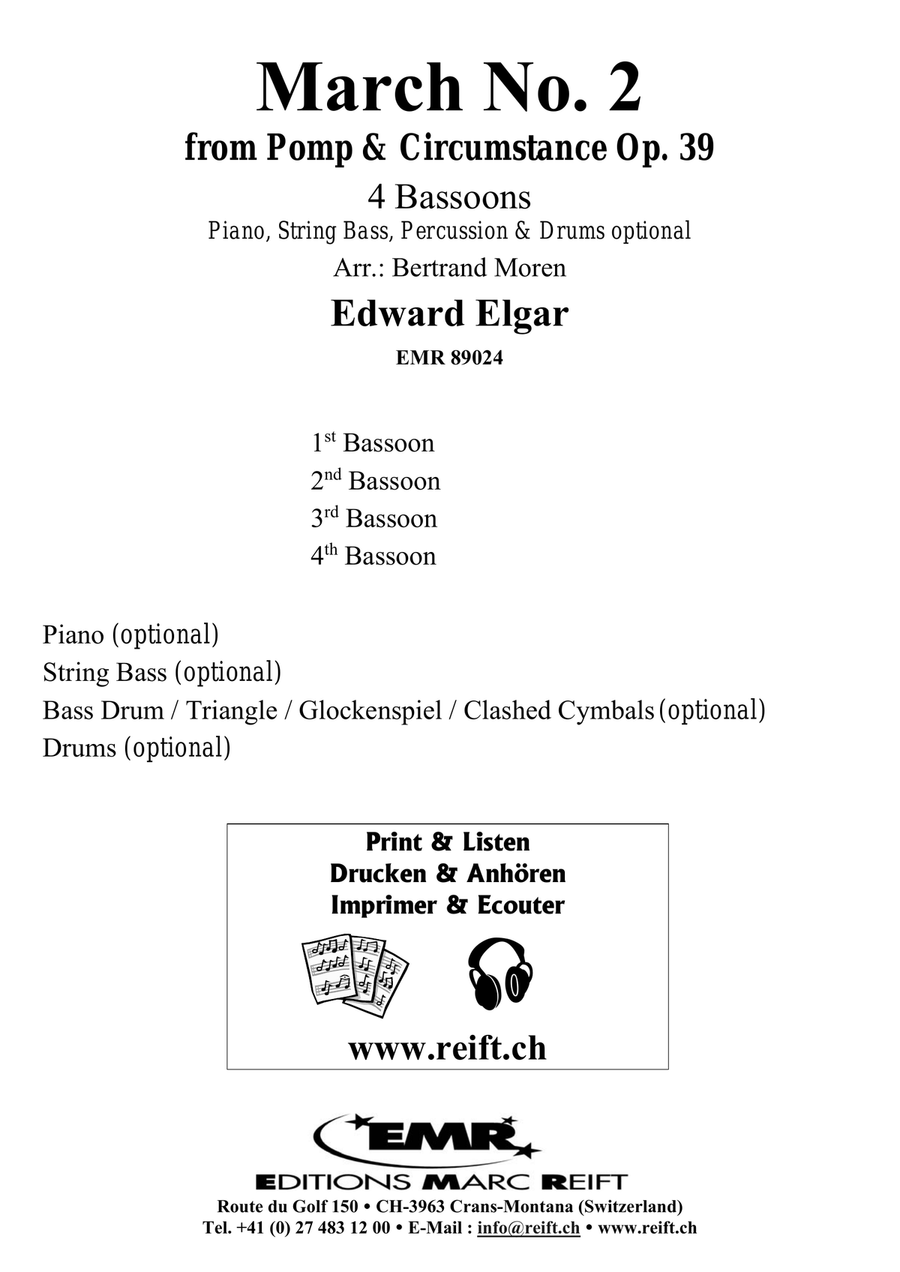 March No. 2 March No. 2 Bassoon Quartet scores gallery preview page 2