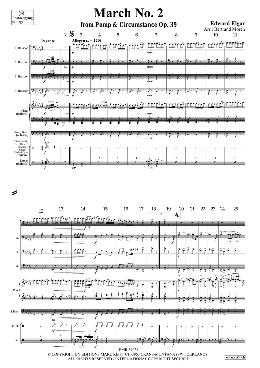 March No. 2 March No. 2 Bassoon Quartet scores gallery preview page 3