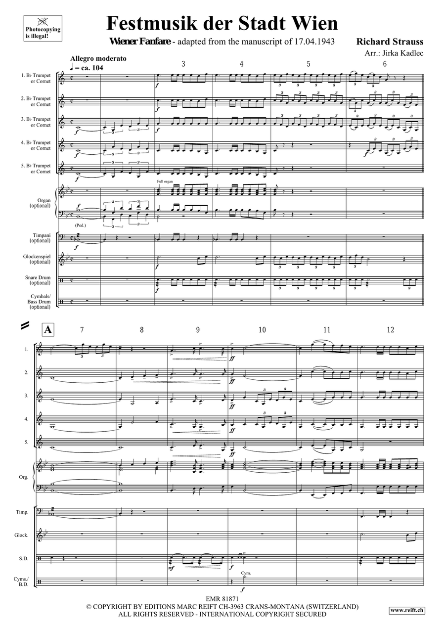 Festmusik der Stadt Wien Festmusik der Stadt Wien Cornet scores gallery preview page 3