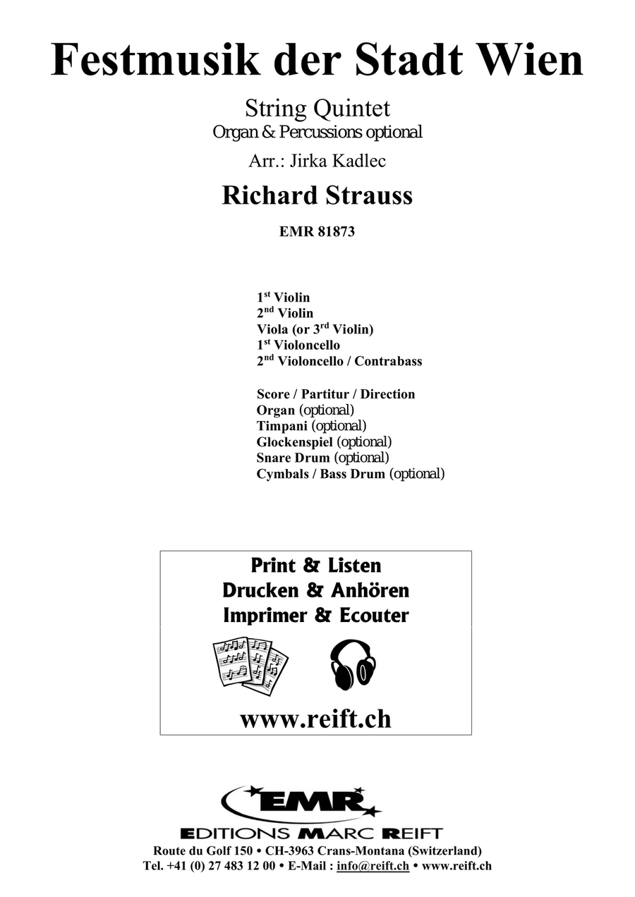 Festmusik der Stadt Wien Festmusik der Stadt Wien String Quintet scores gallery preview page 2