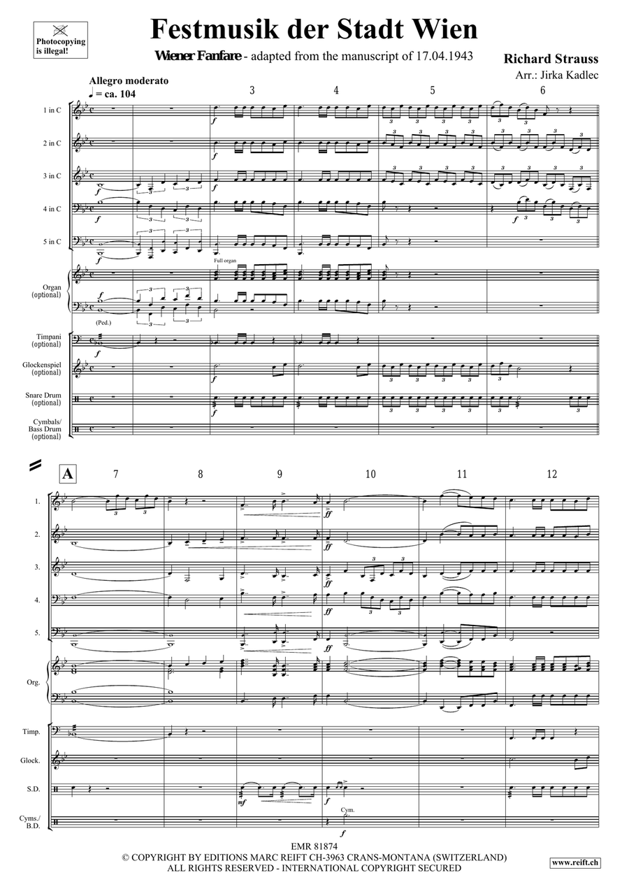 Festmusik der Stadt Wien Festmusik der Stadt Wien Brass Quintet scores gallery preview page 3