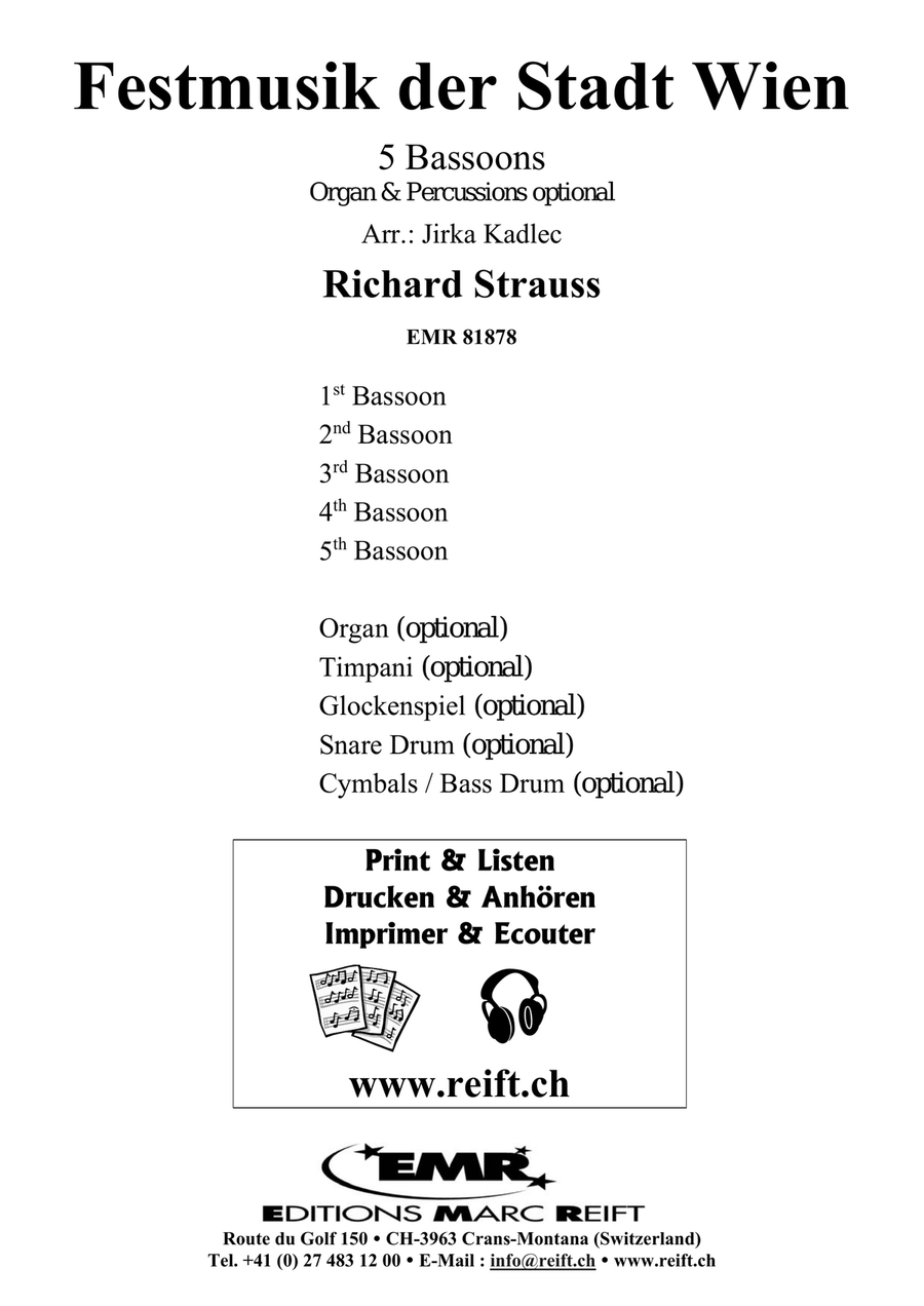 Festmusik der Stadt Wien Festmusik der Stadt Wien Bassoon scores gallery preview page 2