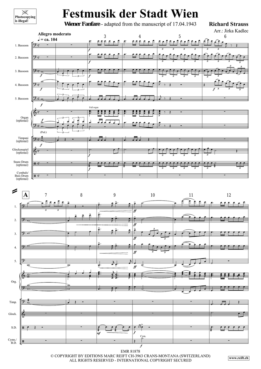 Festmusik der Stadt Wien Festmusik der Stadt Wien Bassoon scores gallery preview page 3