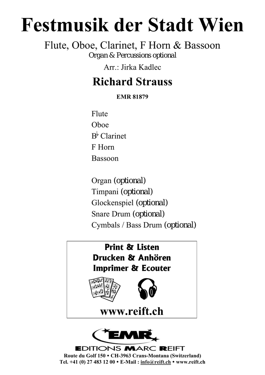 Festmusik der Stadt Wien Festmusik der Stadt Wien Woodwind Quintet scores gallery preview page 2