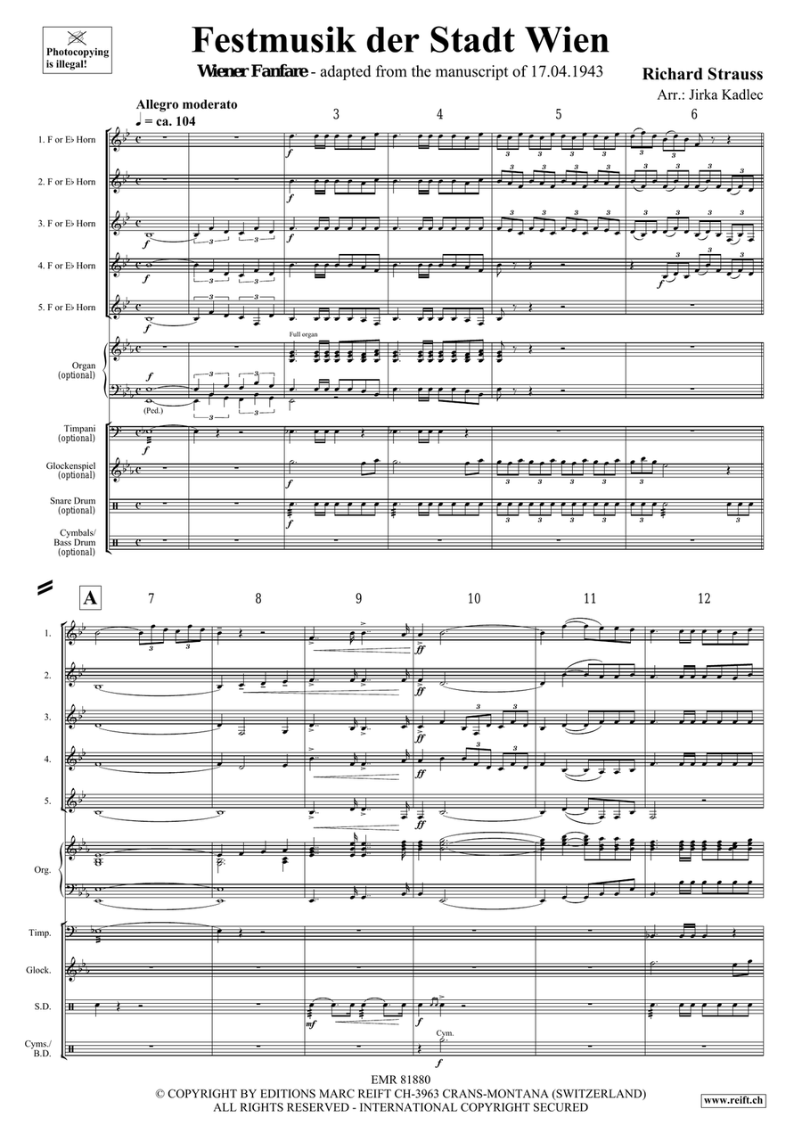 Festmusik der Stadt Wien Festmusik der Stadt Wien Horn scores gallery preview page 3