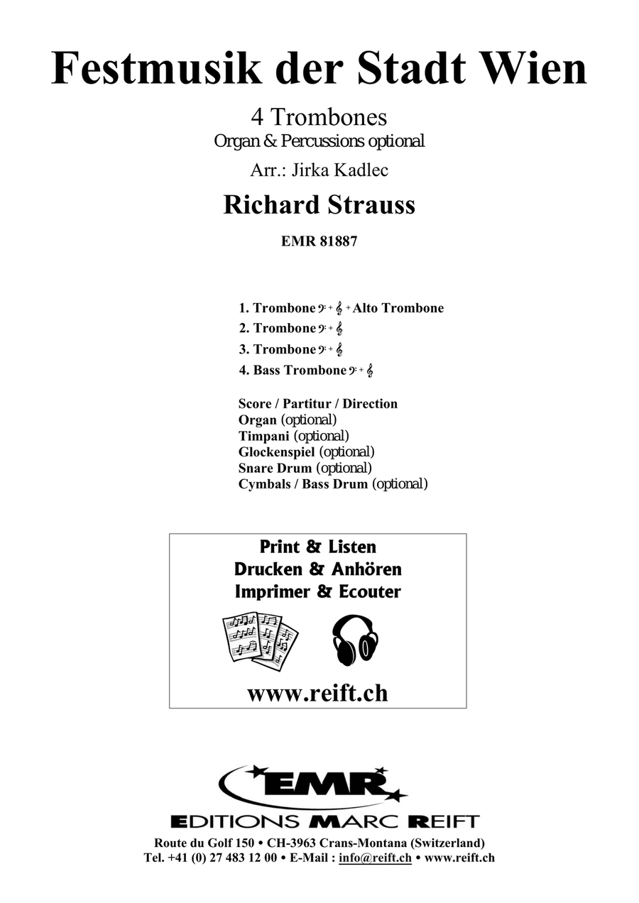Festmusik der Stadt Wien Festmusik der Stadt Wien Trombone Quartet scores gallery preview page 2