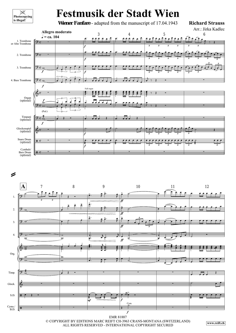 Festmusik der Stadt Wien Festmusik der Stadt Wien Trombone Quartet scores gallery preview page 3