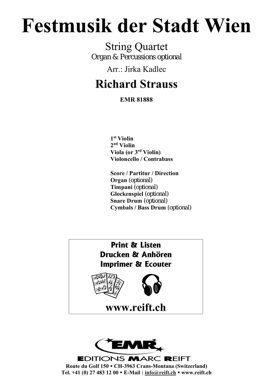 Festmusik der Stadt Wien Festmusik der Stadt Wien String Quartet scores gallery preview page 2
