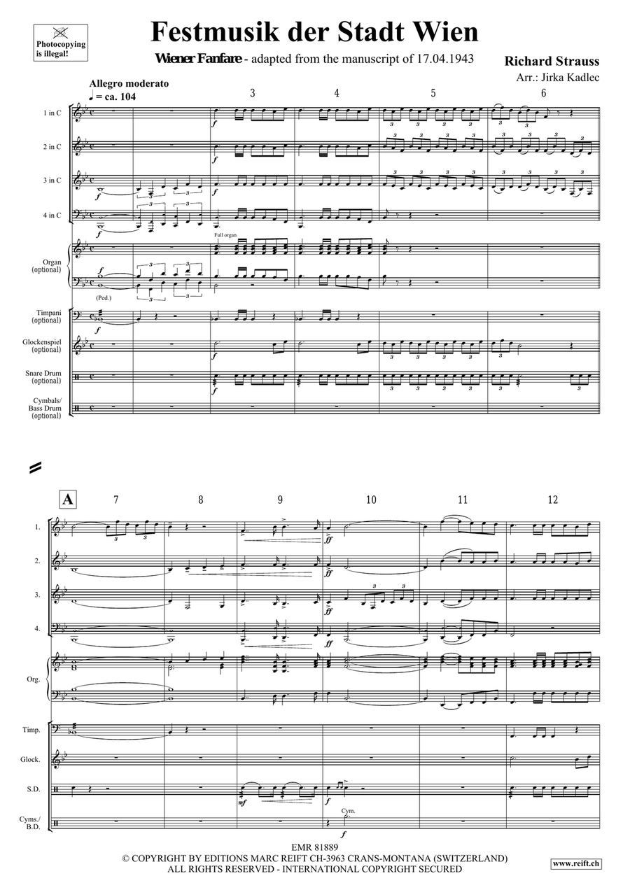 Festmusik der Stadt Wien Festmusik der Stadt Wien Brass Quartet scores gallery preview page 3